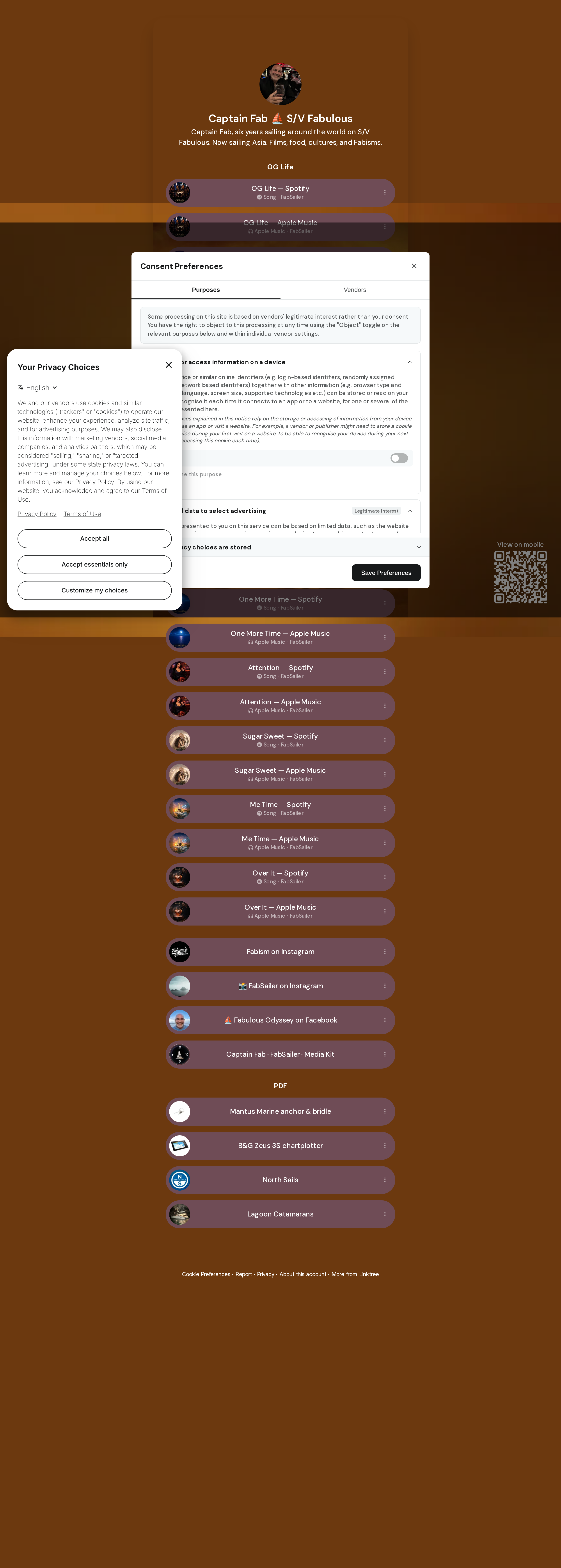 Live Linktree — fabsailer